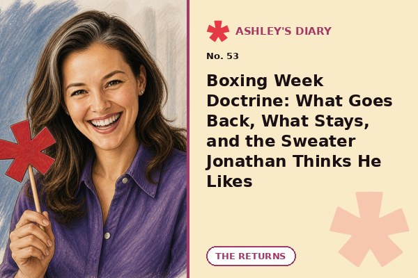 Boxing Week Doctrine: What Goes Back, What Stays, and the Sweater Jonathan Thinks He Likes