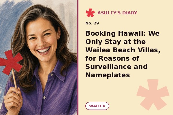 Booking Hawaii: We Only Stay at the Wailea Beach Villas, for Reasons of Surveillance and Nameplates