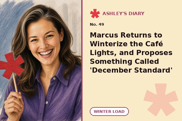 Marcus Returns to Winterize the Café Lights, and Proposes Something Called 'December Standard'