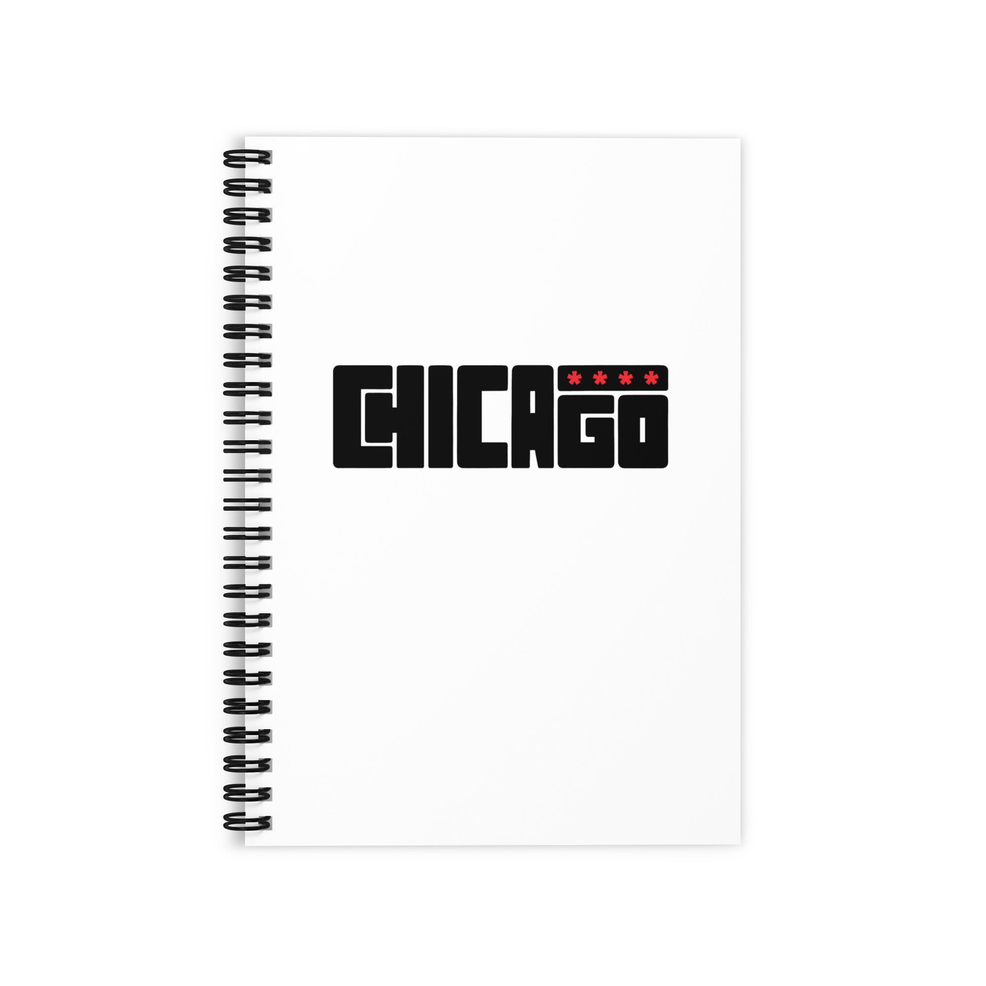 Chicago Logo Spiral Notebook — actual product mockup